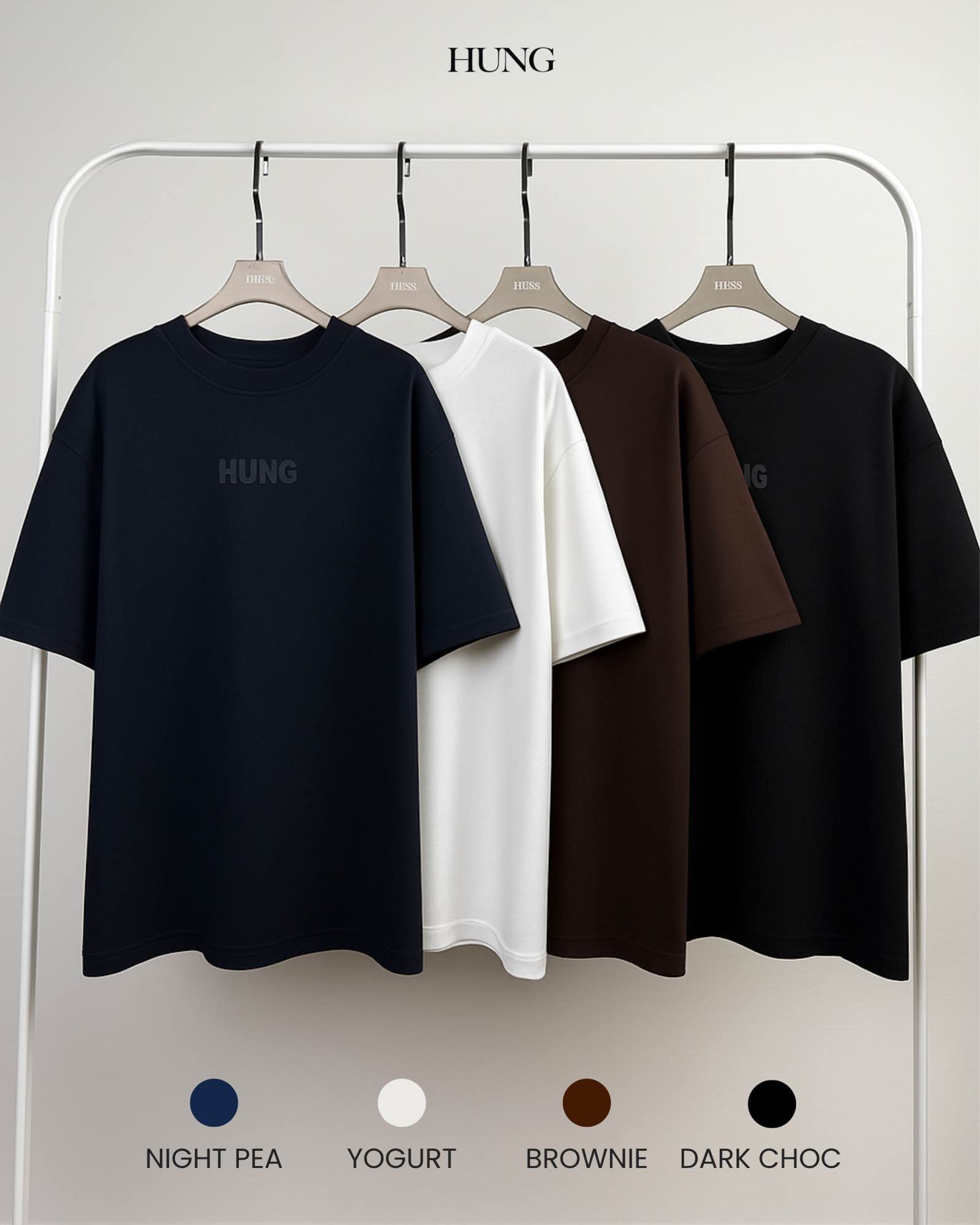 HUNG OVERSIZED เสื้อรุ่นใหม่ 4 สีคลาสสิก